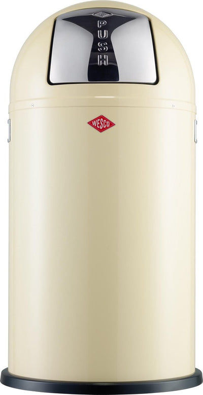 Poubelle pushboy Wesco | 50 litres | métal - amande | poubelle - fabriquée en Allemagne