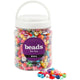Perles en plastique Creativ Company, taille 6-20 mm, taille du trou 1,5-6 mm, env. 1175 pièces, 390 g, 700 ml 1 boîte