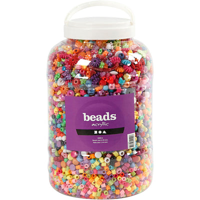 Seau xl avec perles en plastique, 8100st.