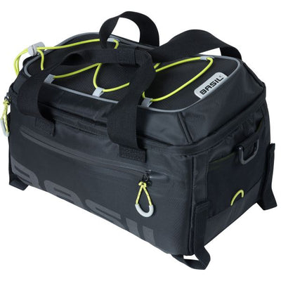 Basil Miles Trunkbag - Sac à bagages noirs sportifs pour fonds sportifs - 7L - Lime noire
