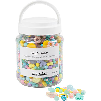 Creativ Company Plastic Perles Couleurs, 700 ml