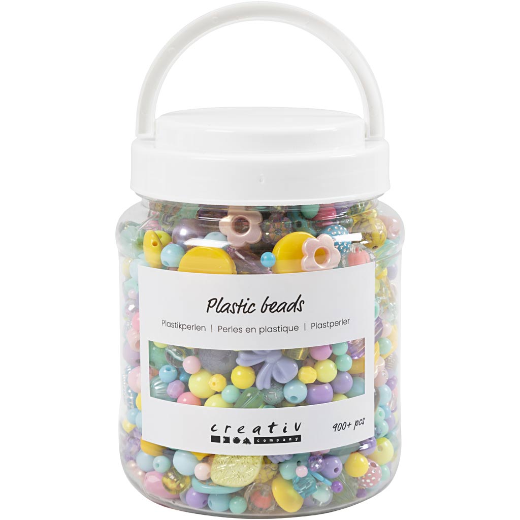 Creativ Company Plastic Perles Couleurs, 700 ml