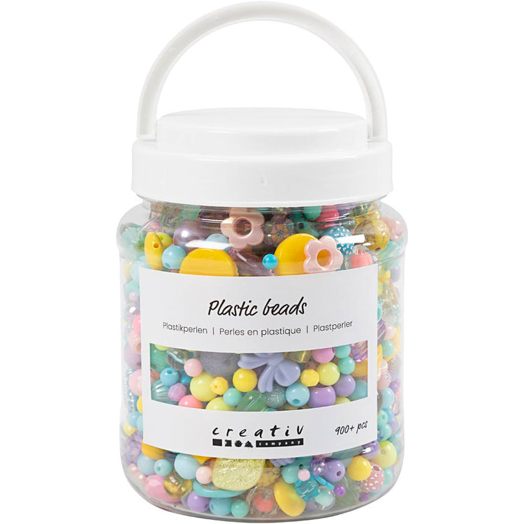 Creativ Company Plastic Perles Couleurs, 700 ml