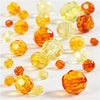 Perles à facettes Creativ Company, taille 4-12 mm, diamètre du trou 1-2,5 mm, env. 860 pièces, jaune (32227), 250 g 1 boîte