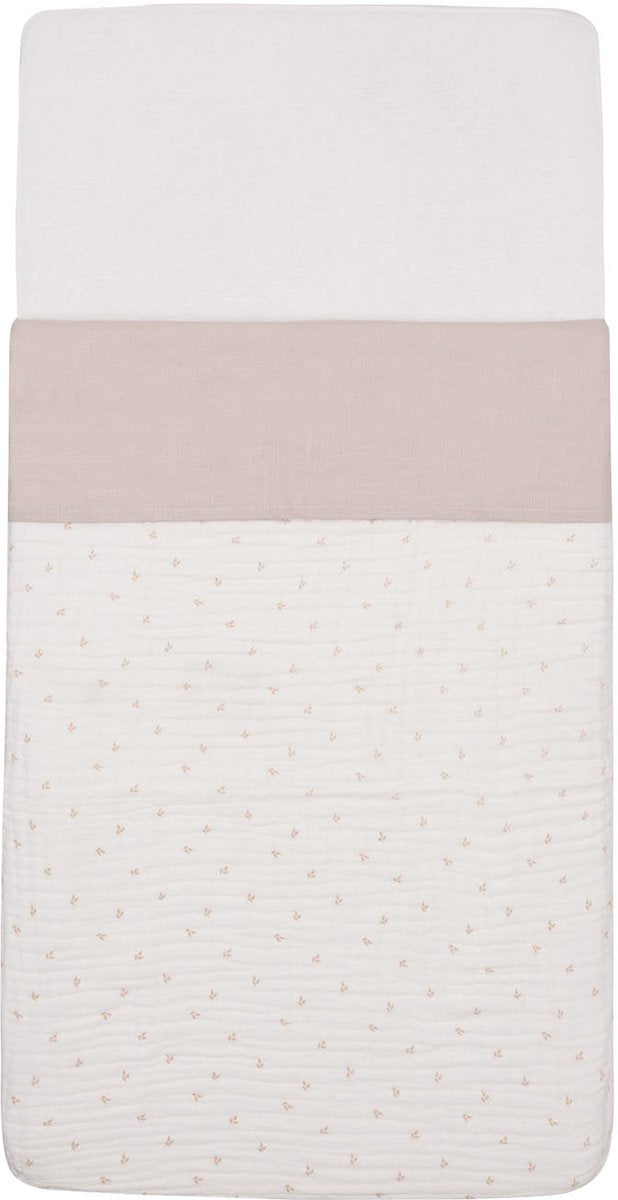 Drap de lit bébé Jollein - flammé 120x150cm - nougat