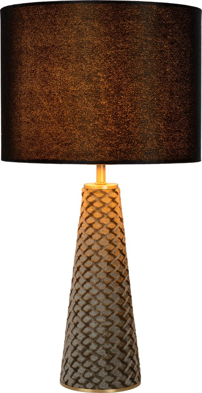 Lucide extravaganza velours - lampe de table - ø 25 cm - 1xe27 - noir