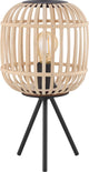 Lampe de table Eglo Bordesley - e27 - 40 cm - bois noir