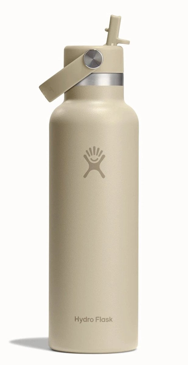 Bouteille à boire avec bouchon en paille flexible à bouche standard Hydro Flask (621 ml) - avoine