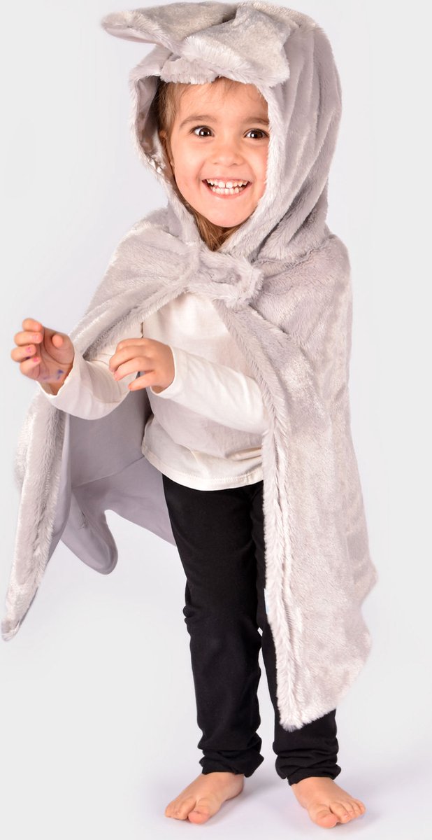 Den Goda Fen habille cape lapin moelleux de luxe 98-128 cm 3-8 ans.