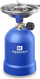 Cuisinière à gaz Kemper 1200 watts - avec protection contre le vent - bleu
