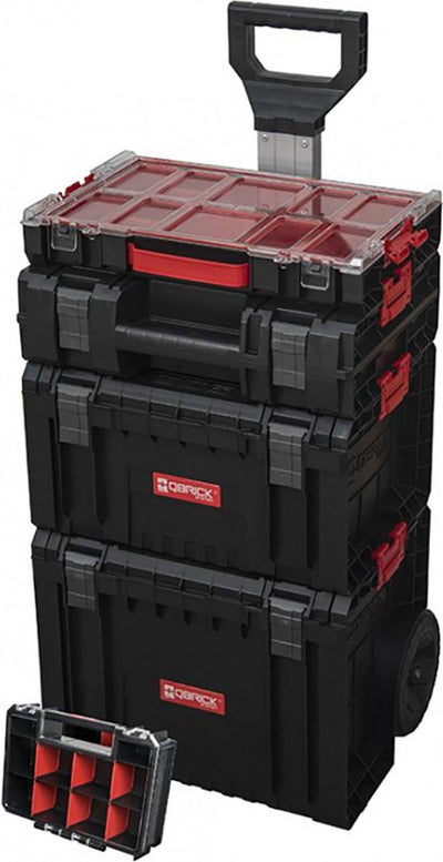 Patrol qbrick system pro series - atelier mobile - système 5-en-1 - poignée pliable - grandes roues