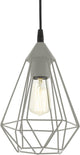 Suspension Eglo tarbes 1 - e27 - ø 17,5 cm - gris mat