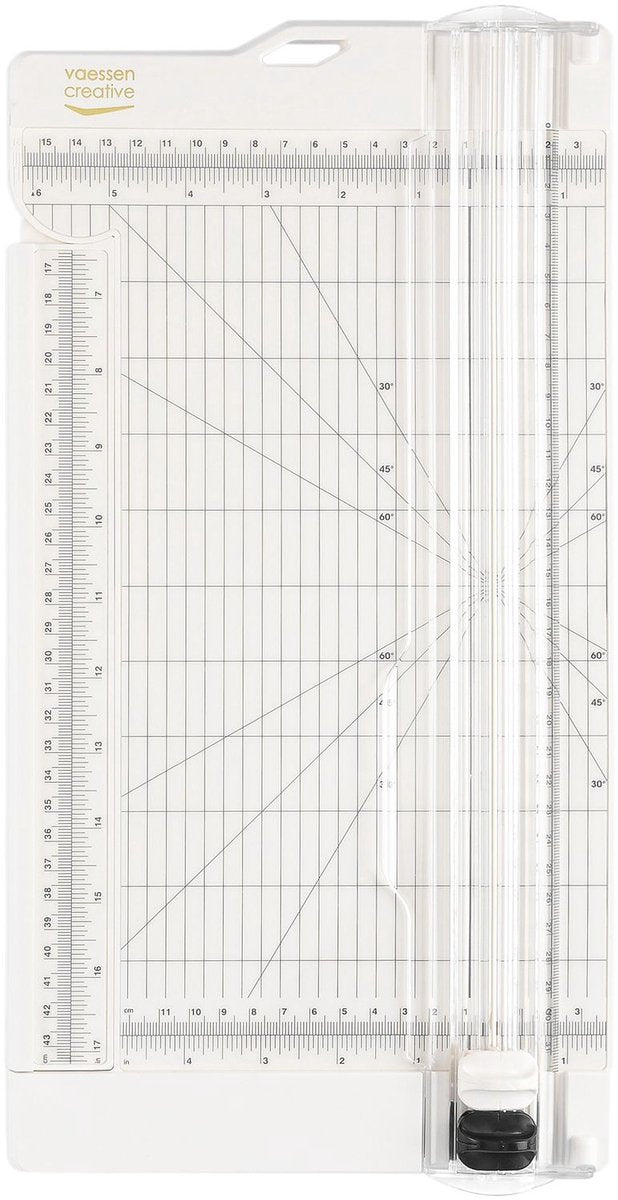 Vaessen creative • coupe-papier avec fonction de notation 15x30,5cm blanc cassé
