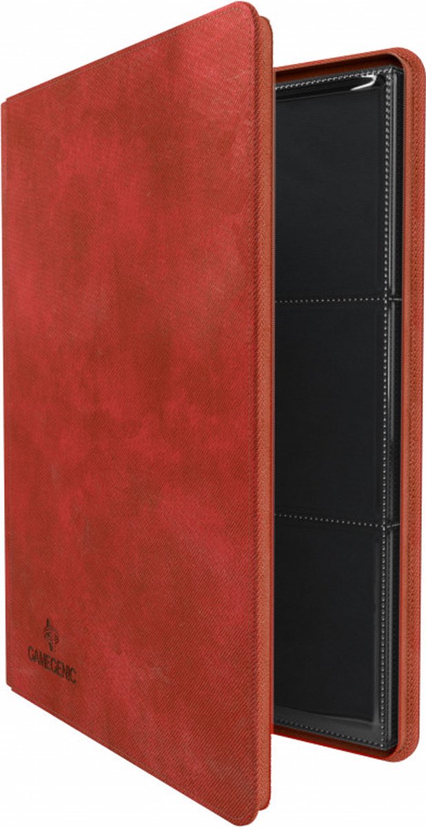 Gamegenic – album zippé classeur 18 cartes à pochettes rouge