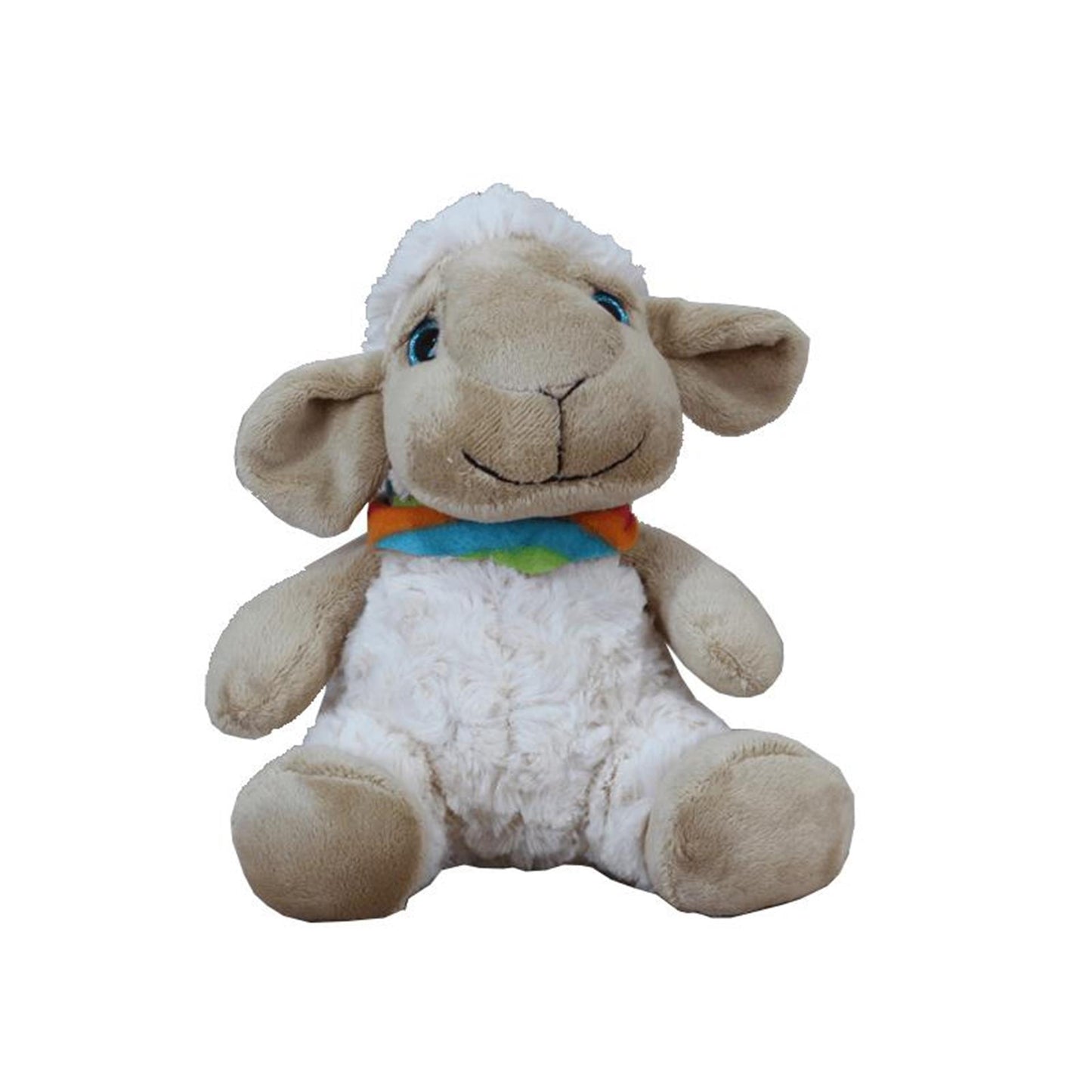 Gerkimex peluche mouton assis avec écharpe 20cm