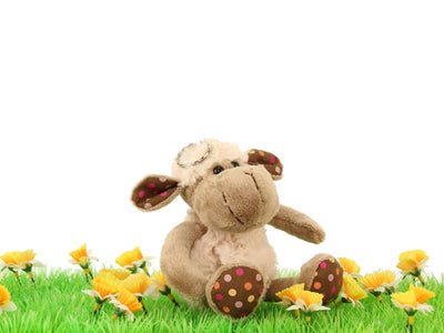 Gerkimex peluche mouton sac cintre doux bouclé 12cm