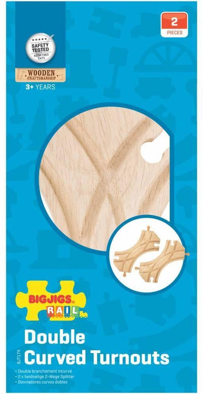 Bigjigs Rails en bois 2 côtés à gauche sur la division droite
