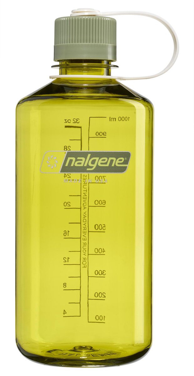 Nalgene - bouteille à goulot étroit - gourde - bouteille d'eau - 1000 ml - sans bpa - sustain - endive avec huile nouveau