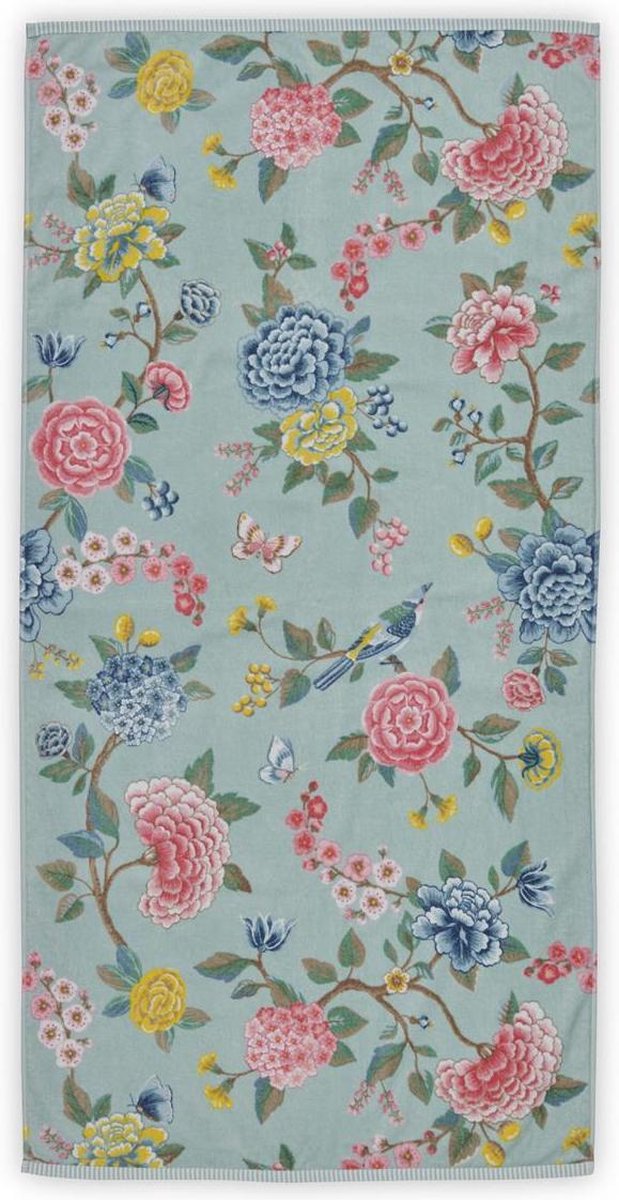 Pip studio bonsoir - serviette de bain - 70x140cm - bleu