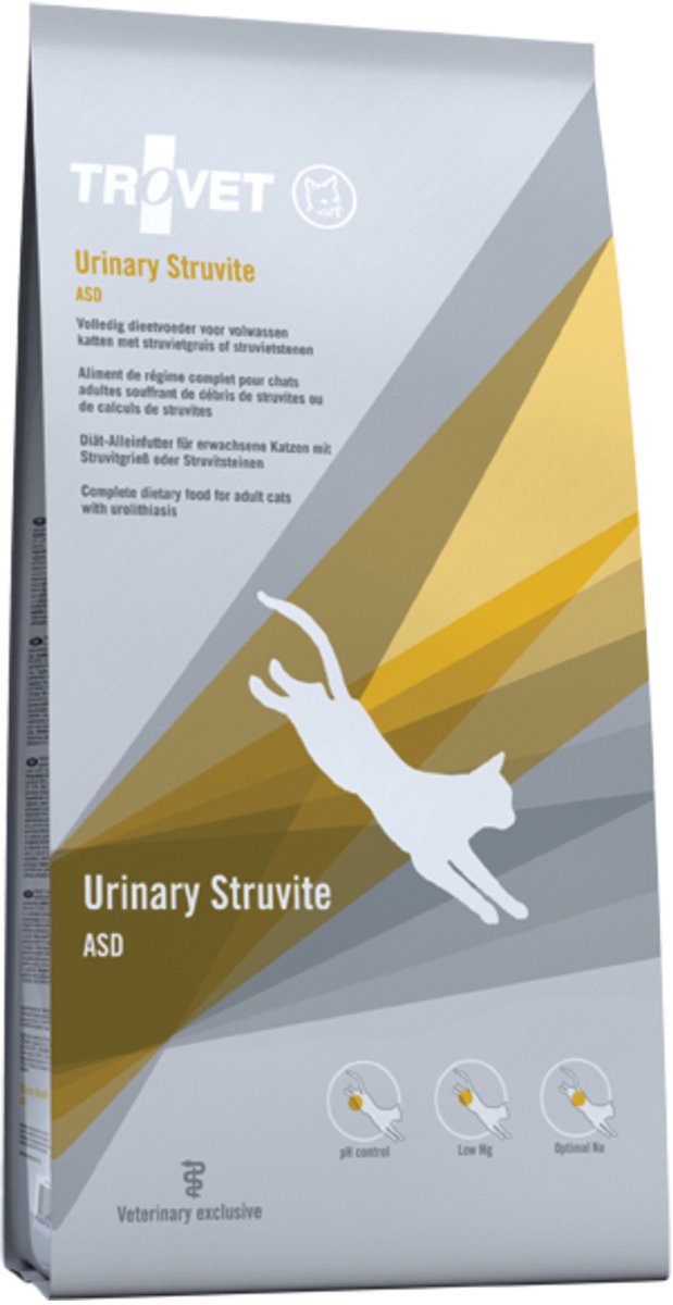 0 0 trovet asd struvite urinaire chat - nourriture diététique pour chat - 10 kg