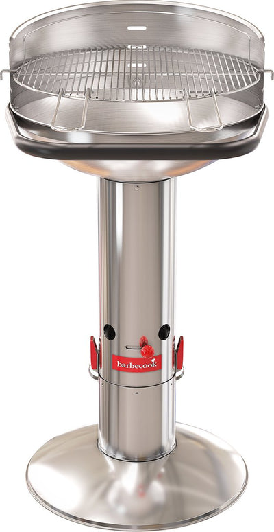 Barbecook loewy 50 - barbecue au charbon de bois - surface de grill 47,5 cm - incl. pare-brise, barbecue et pot de récupération des cendres - acier inoxydable