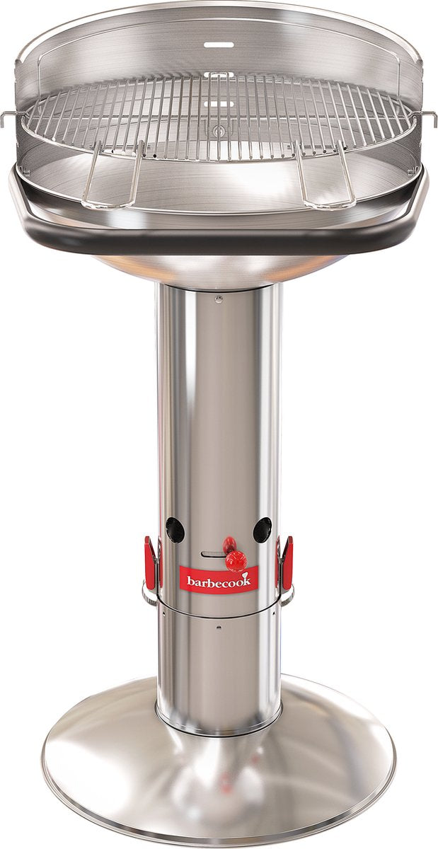 Barbecook loewy 50 - barbecue au charbon de bois - surface de grill 47,5 cm - incl. pare-brise, barbecue et pot de récupération des cendres - acier inoxydable