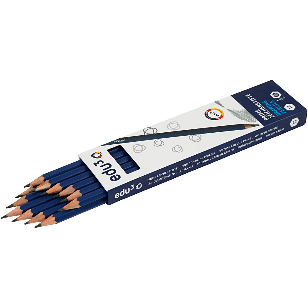 Crayon à dessin Edu3 edu, 2b, 12 pièces, 1 boîte