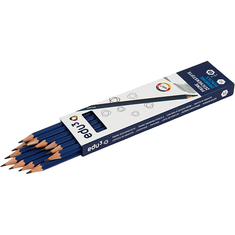 Crayon à dessin Edu3 edu, 2b, 12 pièces, 1 boîte