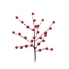Branche artificielle Decoris avec baies rouges 3x15x26cm