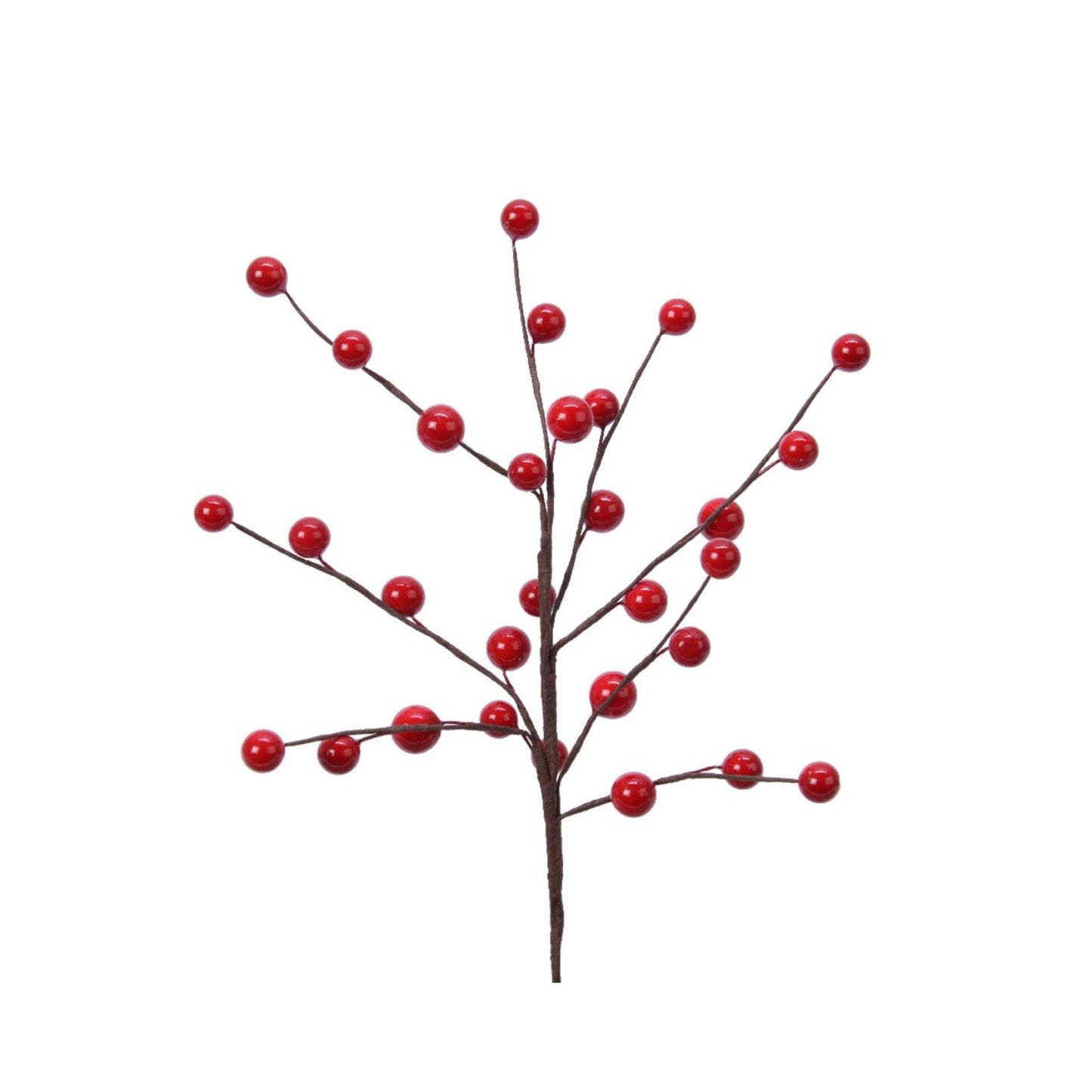 Branche artificielle Decoris avec baies rouges 3x15x26cm