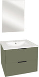Differnz bolo ensemble de meubles de salle de bain 61x50x46cm fsc mfc board blanc céramique vert mat