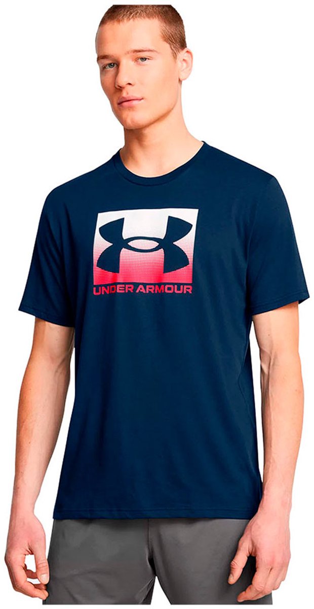 Under Armour UA M Boxed Sports Updated SS-Blu Chemise de sport pour hommes - Academy - Rouge