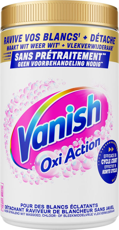 Vanish oxi action poudre booster de blanchiment - détachant pour linge blanc - 1,45 kg