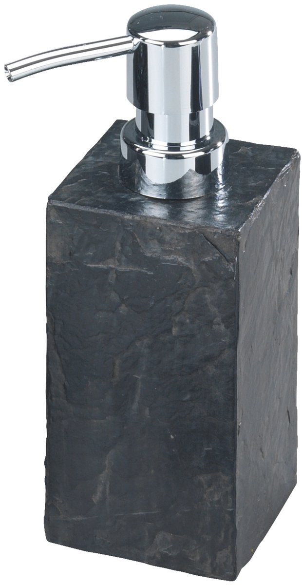 Wenko distributeur de savon ardoise polyrésine anthracite 250ml - pompe à savon
