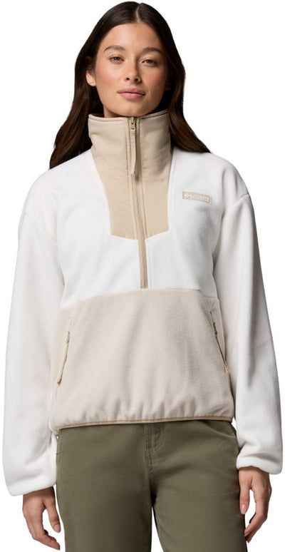 Pull d'extérieur pour femme en polaire zippée Columbia sequoia grove™ 1 2 - sel de mer, pierre foncée, fossile ancien