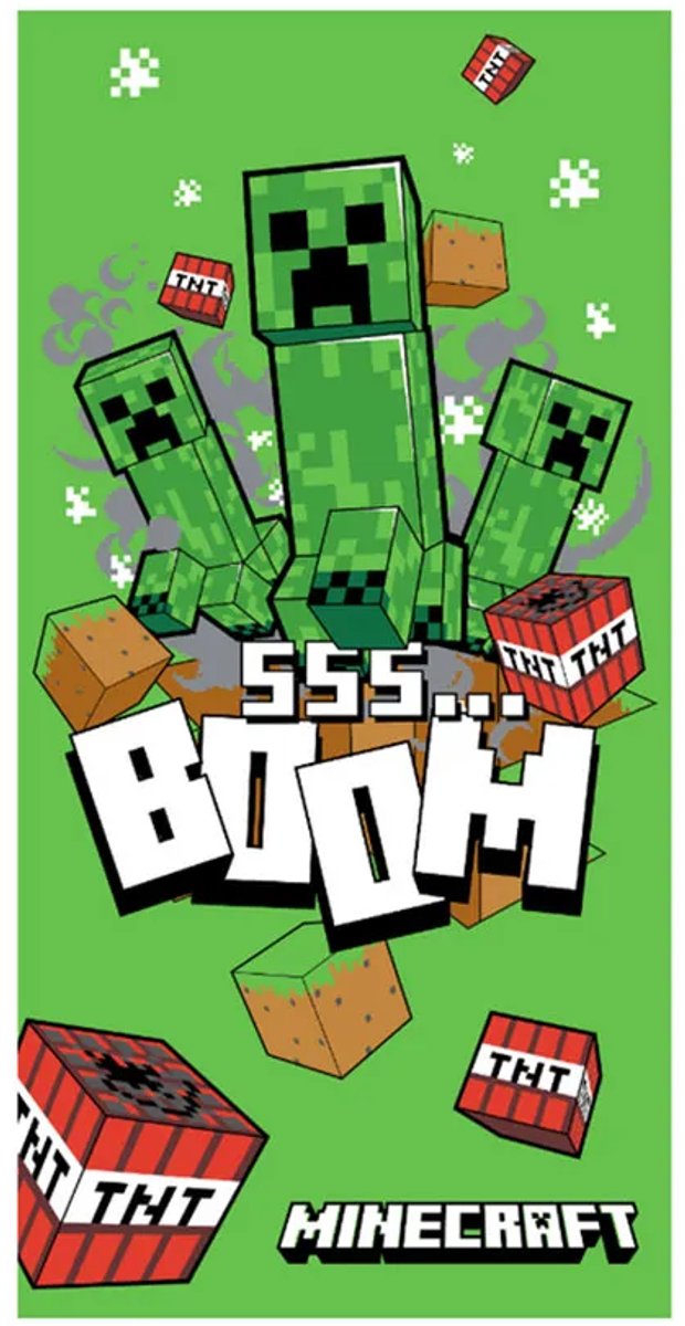 Arbre à serviettes Minecraft 70 x 140 cm - coton
