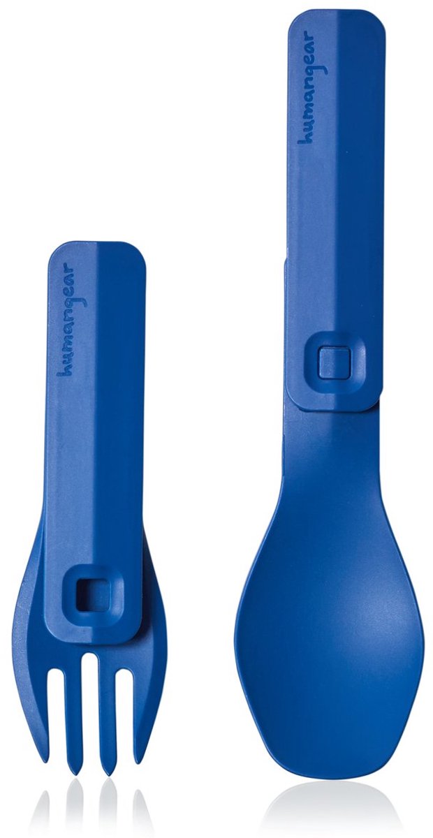 Équipement humain - gobites duo click - réutilisable - léger - couverts - bleu - couverts de camping