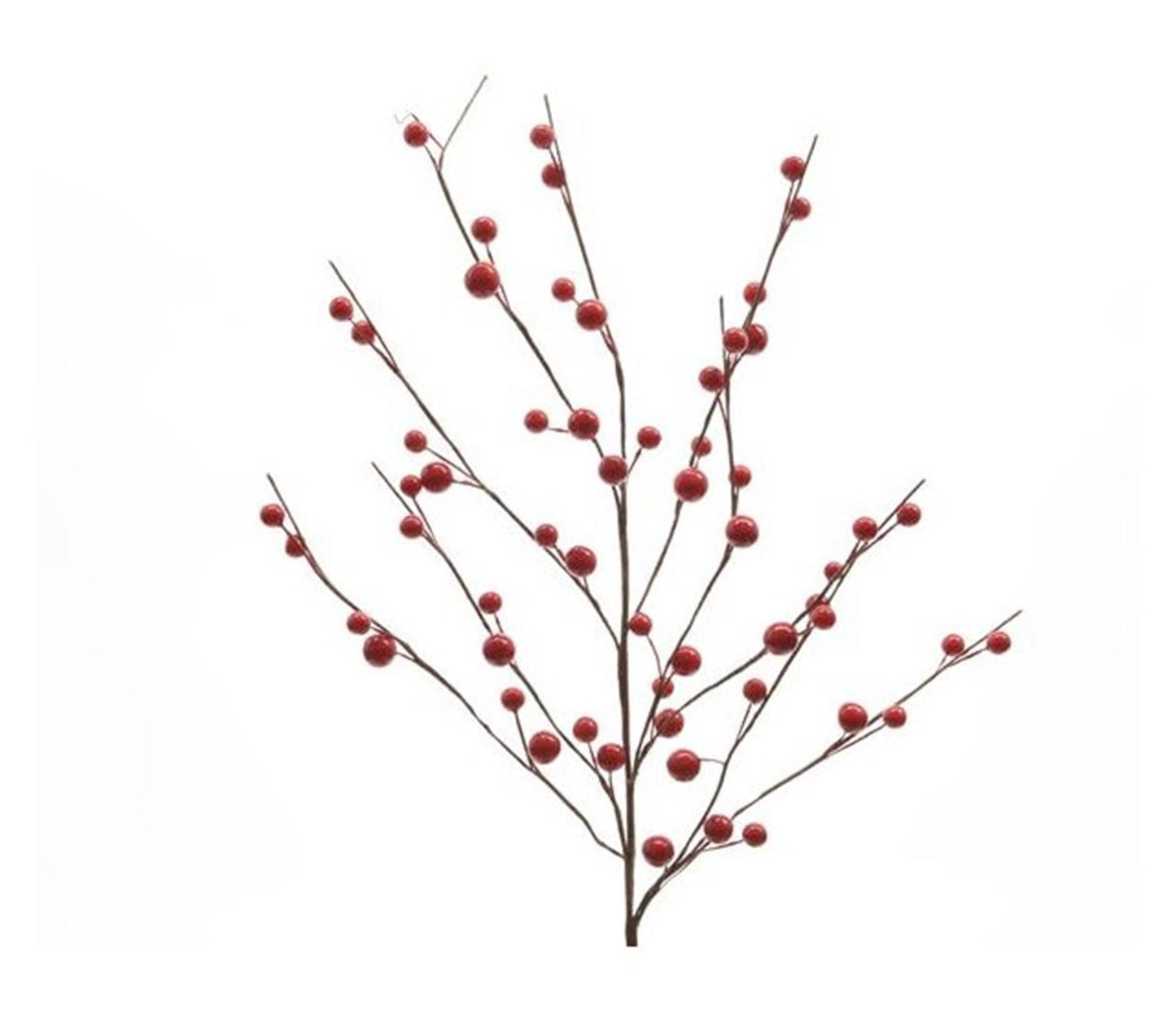 Decoris déco branche de baies aux fruits rouges 55cm