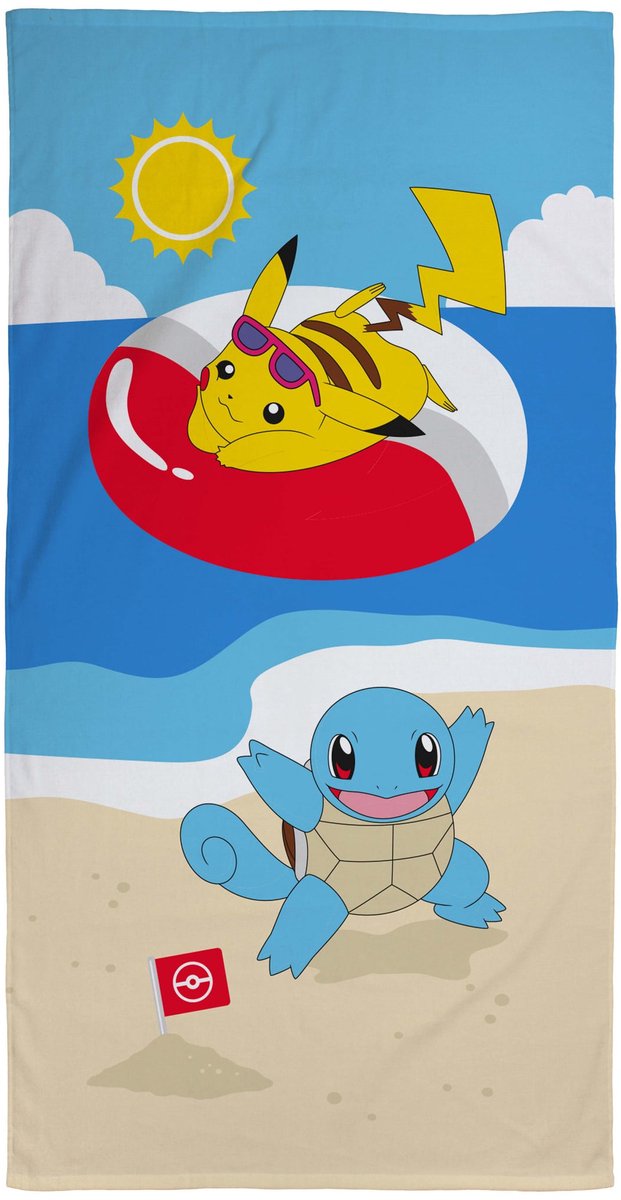 Serviette de plage Pokémon Carapuce - 70 x 140 cm - coton