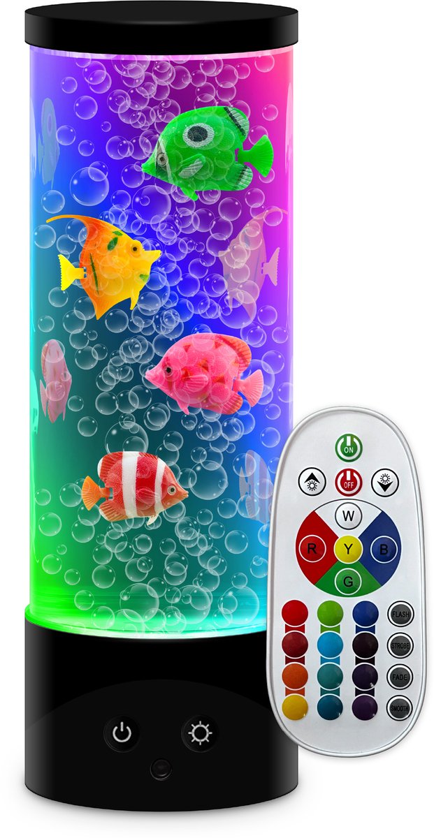 Lampes de fête - lampe de pêche avec bulles - changement de couleur - alimentée par USB et batterie - incl. Câble USB
