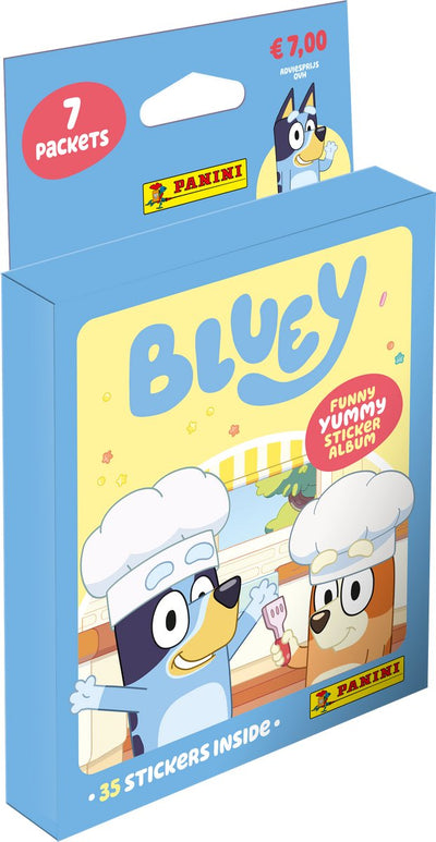 Panini – blister bluey 3 – cartes de collection – 35 autocollants