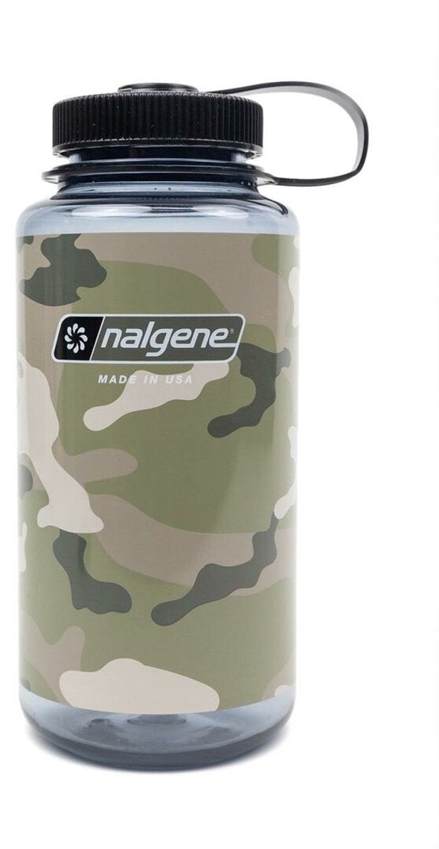 Nalgene - bouteille à large goulot - spécial - gourde - bouteille d'eau - camouflage - étanche - 1000 ml - sans bpa - sustain - camo