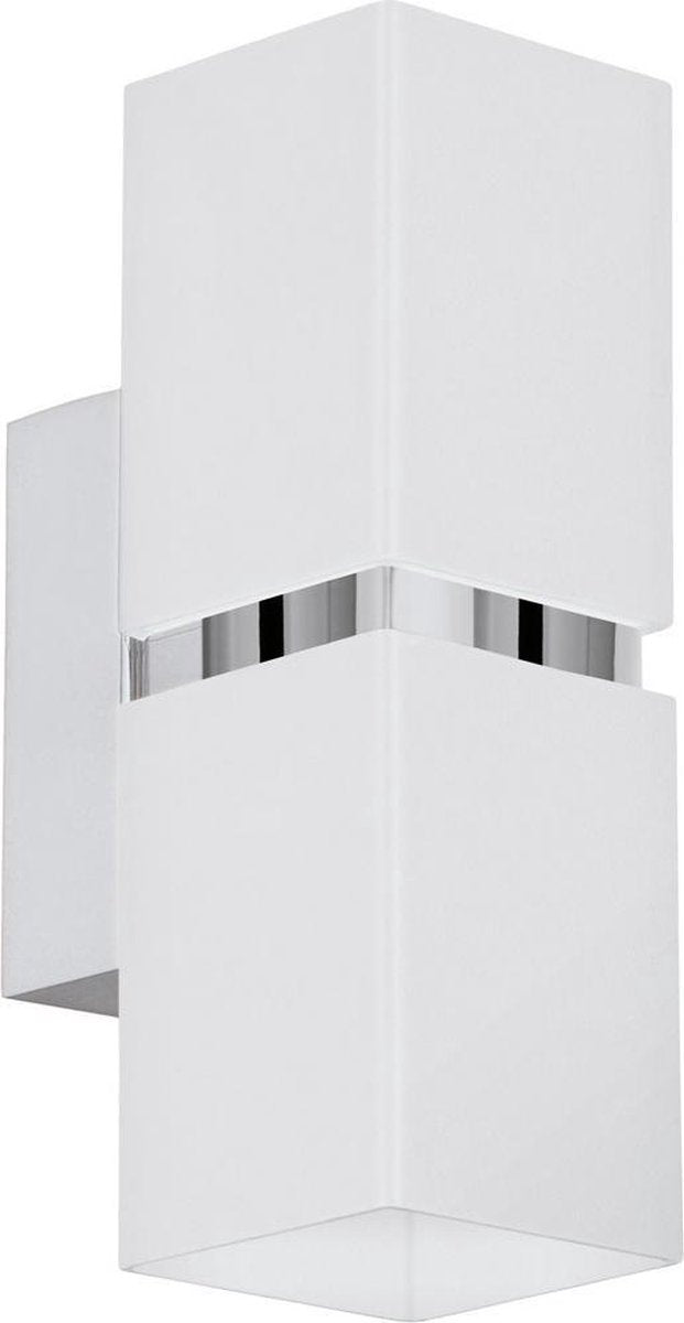 Eglo passa - applique - 2 lumières - chrome, blanc