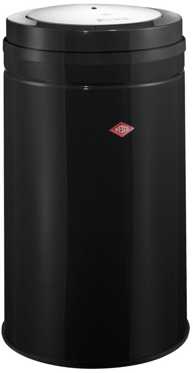 Wesco grande poubelle pivotante | 120 litres | métal - noir | poubelle - fabriquée en Allemagne