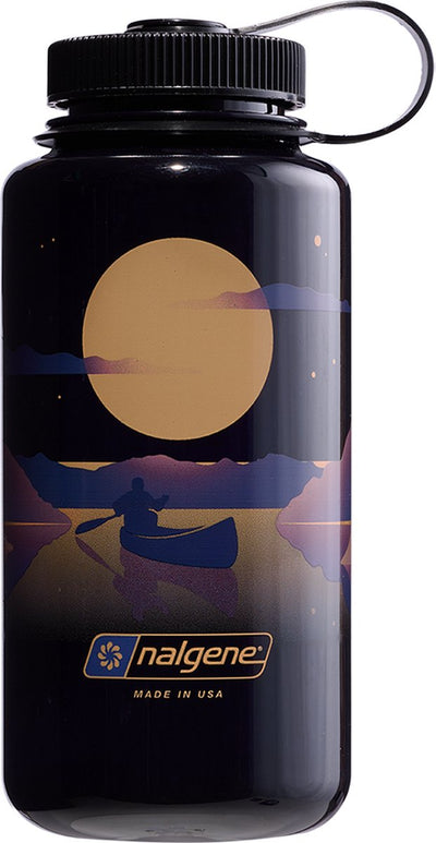 Nalgene - bouteille à large goulot - gourde - bouteille d'eau - étanche - 1000 ml - sans bpa - sustain - coucher de lune paysage