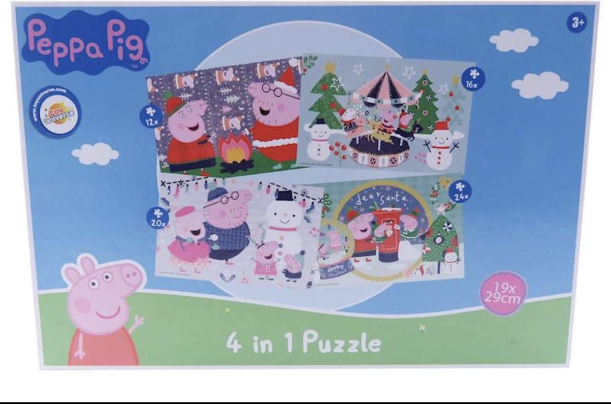 Peppa Pig Christmas Puzzles - 4in1 - 12 + 16 + 20 + 24 pièces