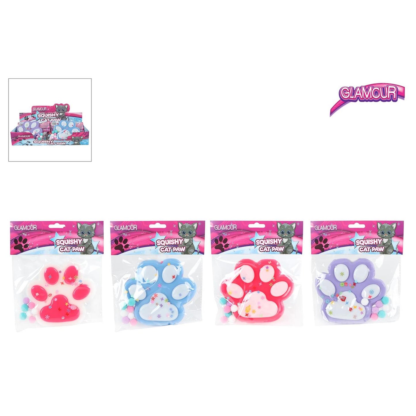 Glamour squishy méga patte de chat 12.5cm