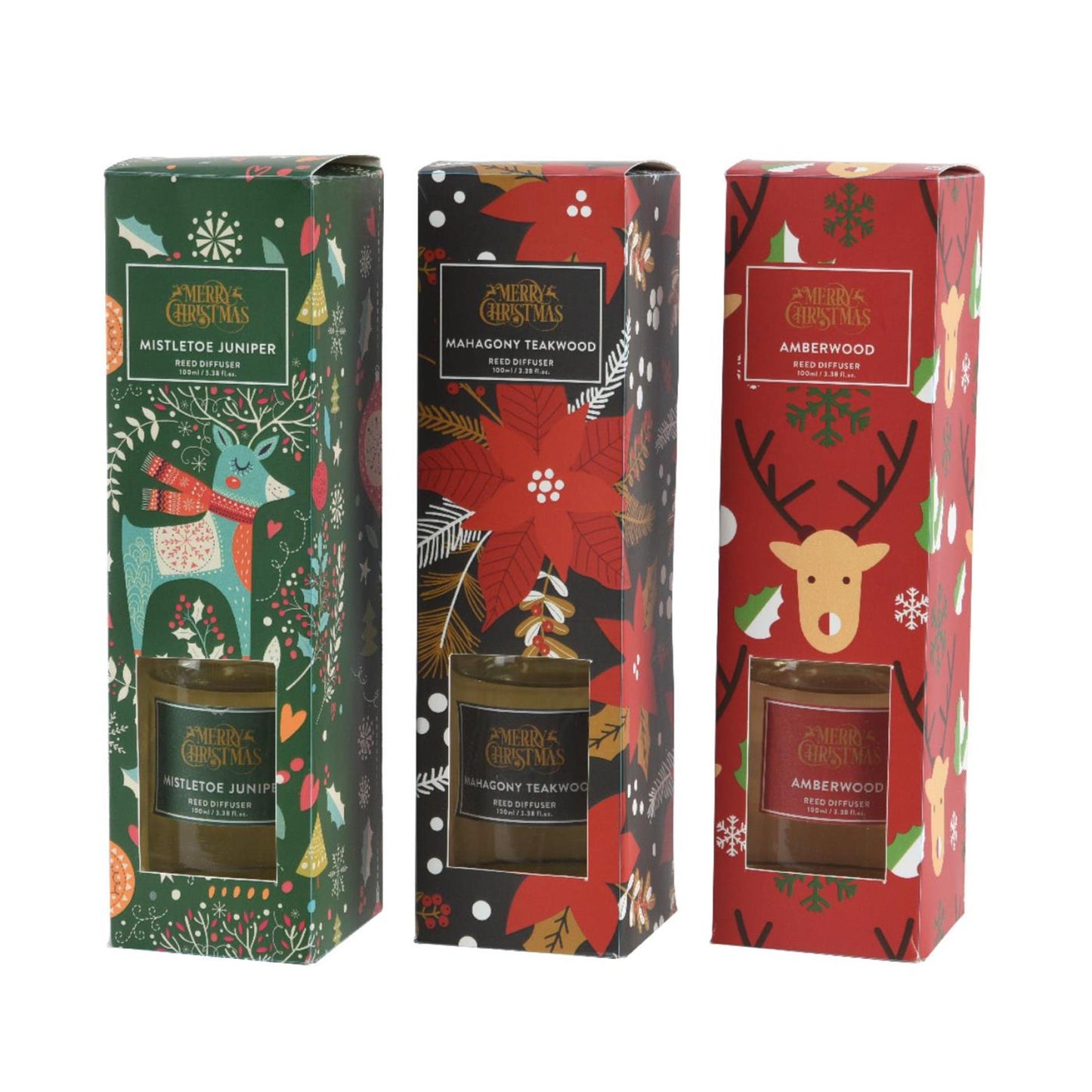 Coffret parfum de Noël Decoris avec bâtonnets parfumés 5,5x20cm