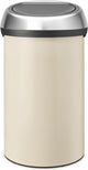 Poubelle Brabantia Touch Bin - 60 litres - couvercle en acier mat beige doux
