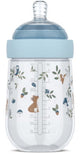 Mepal biberon mio little dutch - 240 ml - anti-colique - la conception en spirale empêche le colmatage - silicone de qualité médicale - amis de la forêt